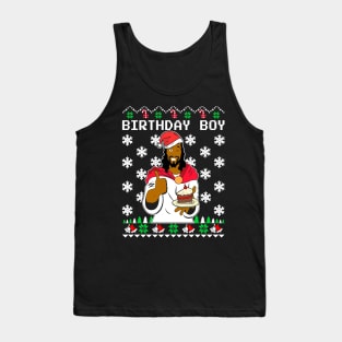 Birthday Boy Christmas Sweater Tank Top